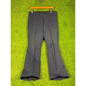 Vintage Fera Ski Snowboard Pants Navy Waterproof Insulated Full Zip Leg Size 36R